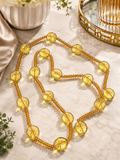 Golden Amber Beaded Necklace