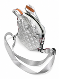 Silver Quilted handbag by BC Bags