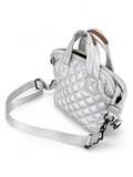 Silver Quilted handbag by BC Bags