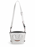 Silver Quilted handbag by BC Bags