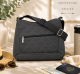 Drift Crossover Crossbody – Charcoal Leaf Shimmer by Baggallini