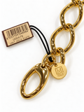 1AR by Unoaerre – Italian 18KT Gold-Plated Sculpted Oval Link Bracelet
