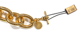 1AR by Unoaerre – Italian 18KT Gold-Plated Textured Oval Link Bracelet