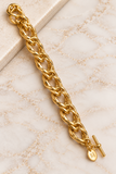 1AR by Unoaerre – Italian 18KT Gold-Plated Sculptural Interlocking Link Bracelet