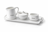 Mud Pie Ceramic Cream, Sugar & Sweetener Set