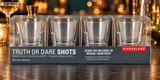 Kikkerland Truth or Dare QR Shot Glasses – Set of 4