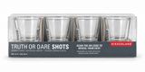 Kikkerland Truth or Dare QR Shot Glasses – Set of 4