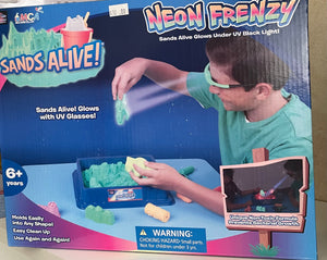 Sands Alive - Neon Frenzy - Glows Under UV Black Light