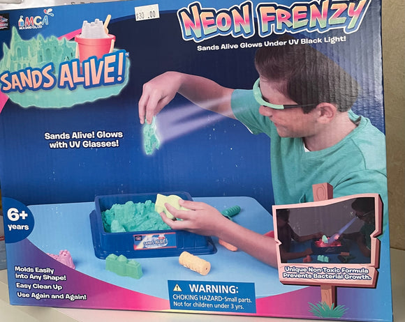 Sands Alive - Neon Frenzy - Glows Under UV Black Light