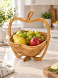 Legacy by Picnic Time Contour–Apple Collapsible Bamboo Fruit Basket