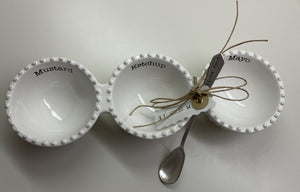 MUD PIE - Circa Triple Relish Set (Mustard, Ketchup, Mayo)