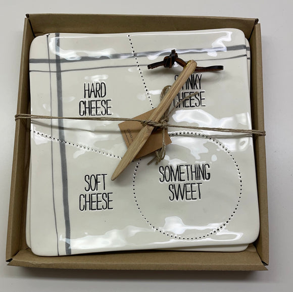 Mud Pie - Bistro Cheese Plate Diagram Set