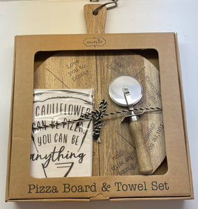 Mud Pie - Pizza Board & Towel Set