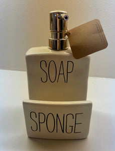 Mud Pie - Soap Pump & Sponge Holder