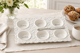 Mud Pie Circa Ceramic Muffin Pan & Spreader Set