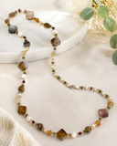 Necklace - Elegant Natural Stone & Pearl