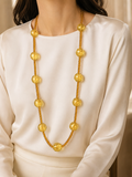 Golden Amber Beaded Necklace