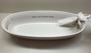 Mud Pie - Ceramic Bread Basket - Over my bread body