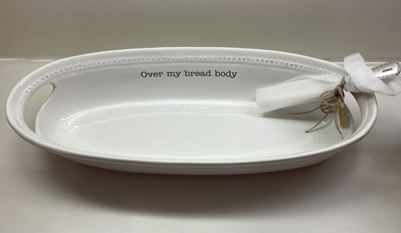 Mud Pie - Ceramic Bread Basket - Over my bread body