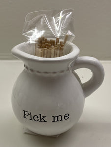 Mud Pie - Toothpick Set Basket