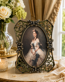 COSMO Collection Swarovski Crystal Oval Picture Frame – Antique Gold