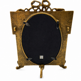 Antique Gold Bow Oval Picture Frame by Two's Company
