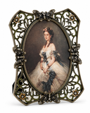 COSMO Collection Swarovski Crystal Oval Picture Frame – Antique Gold