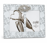Cole Street Mirrored & Glitter Picture Frames – Assorted Designs and Sizes