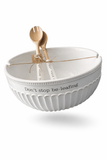 Mud Pie “Don’t Stop Be-Leafing” Salad Bowl & Server Set