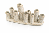 Multi-vase Pearly white embossed pattern - Vase in Decor