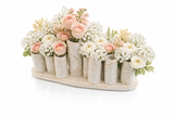 Multi-vase Pearly white embossed pattern - Vase in Decor