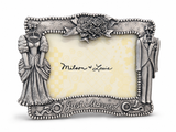 “Just Married” Antique Silver Wedding Picture Frame