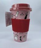 To Go Porcelain Cup - Shopping Light Pink