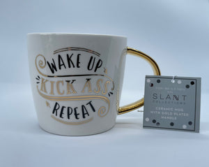 Wake Up Kick Ass Repeat Mug