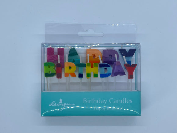 Block Happy Birthday Candles