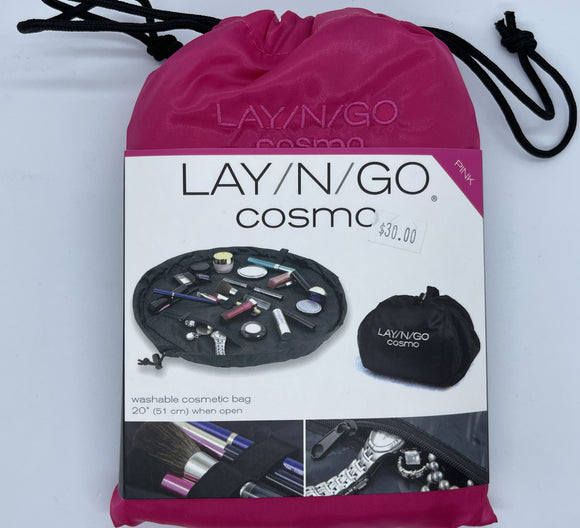 Lay N Go Cosmetic Travel Bag Pink