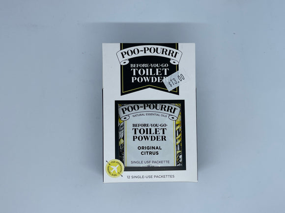 Twelve Single Use Poo-Pourri Powder Packets
