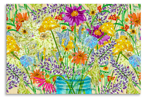 Wildflowers in Mason Jar Placemat